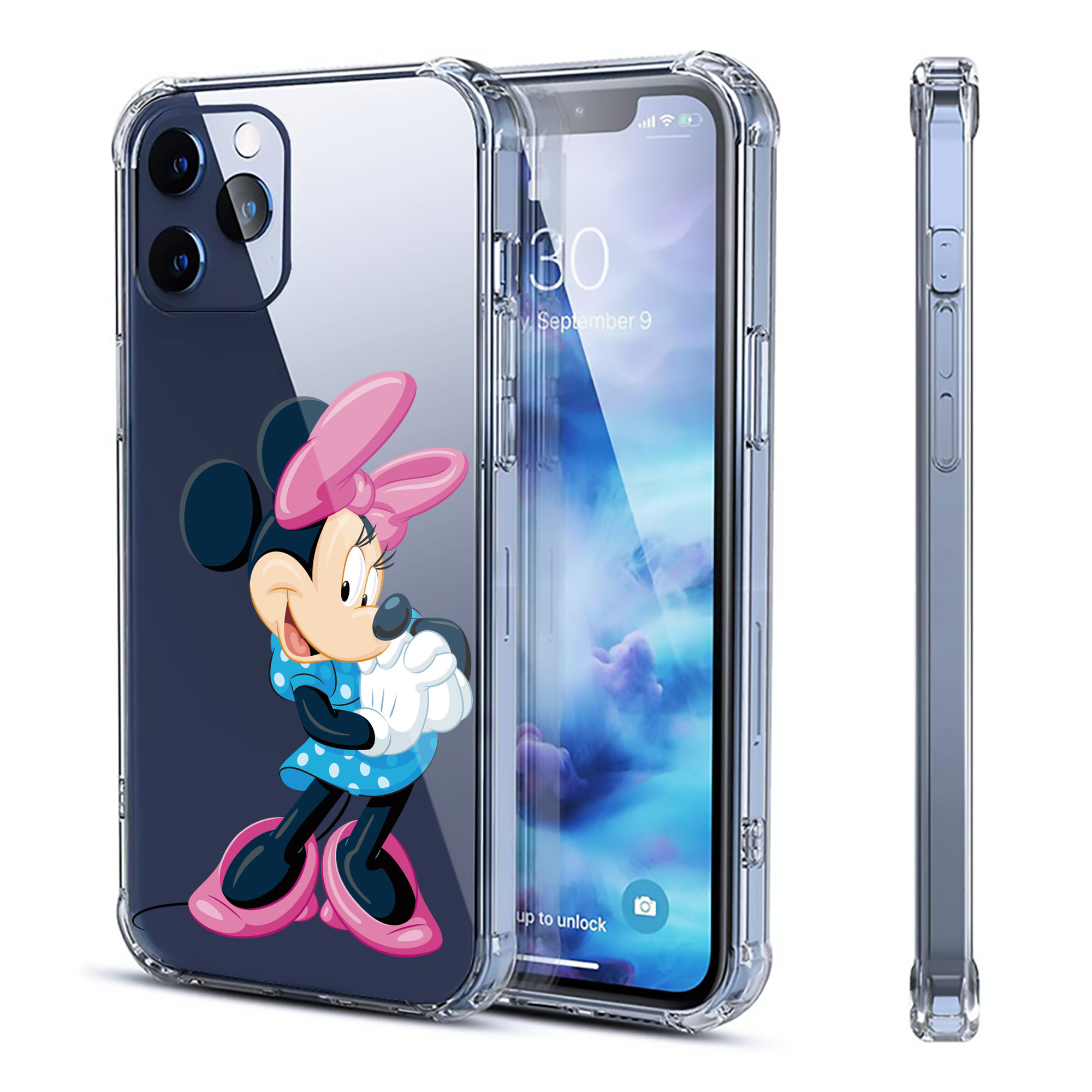 （画像用） ミッキーマウス Mickey Mouse 【iPhone 12シリーズ対応】透明スマホケース（クリアソフトケース）